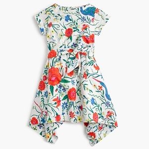 Girls' Hankerchief Dress In Secret Garden Print